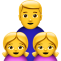 family: man, girl, girl on platform Apple