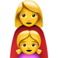 family: woman, girl on platform Apple