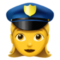 woman police officer on platform Apple