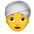 woman wearing turban on platform Apple