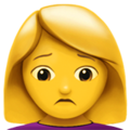 woman frowning on platform Apple