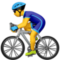 man biking on platform Apple
