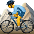 man mountain biking on platform Apple