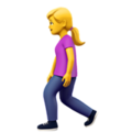 woman walking on platform Apple