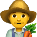man farmer on platform Apple