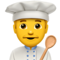 man cook on platform Apple