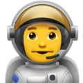 man astronaut on platform Apple