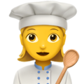 woman cook on platform Apple