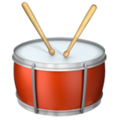drum with drumsticks on platform Apple