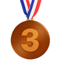 third place medal on platform Apple