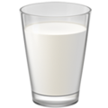glass of milk on platform Apple