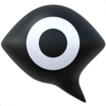eye in speech bubble on platform Apple