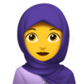 woman with headscarf on platform Apple