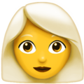 woman: white hair on platform Apple
