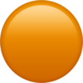 orange circle on platform Apple