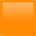 orange square on platform Apple