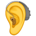ear with hearing aid on platform Apple