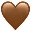 brown heart on platform Apple