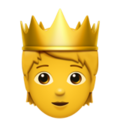 person with crown on platform Apple