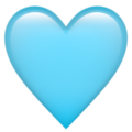 light blue heart on platform Apple
