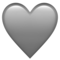 grey heart on platform Apple