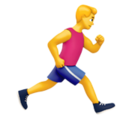 man running facing right on platform Apple