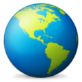 globe showing Americas on platform Apple