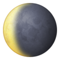 waning crescent moon on platform Apple