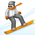 snowboarder on platform Apple