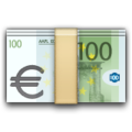 euro banknote on platform Apple