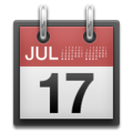 tear-off calendar on platform Apple