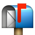 open mailbox with raised flag on platform Apple