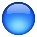 blue circle on platform Apple