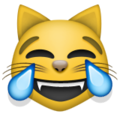 cat with tears of joy on platform Apple