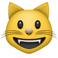grinning cat on platform Apple