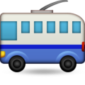 trolleybus on platform Apple