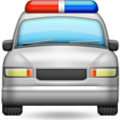 oncoming police car on platform Apple