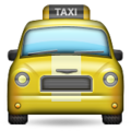 oncoming taxi on platform Apple