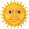 sun with face on platform Apple