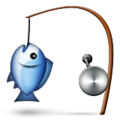 fishing pole and fish on platform Apple