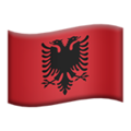 flag: Albania on platform Apple