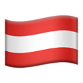 flag: Austria on platform Apple