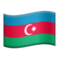 flag: Azerbaijan on platform Apple