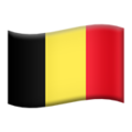 flag: Belgium on platform Apple