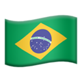 flag: Brazil on platform Apple
