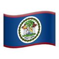 flag: Belize on platform Apple