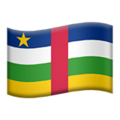 flag: Central African Republic on platform Apple