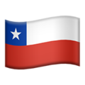 flag: Chile on platform Apple