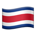 flag: Costa Rica on platform Apple