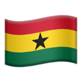flag: Ghana on platform Apple